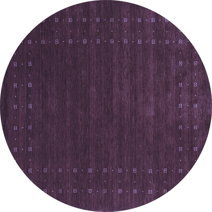 Round Abstract Blue Contemporary Rug, con2362blu
