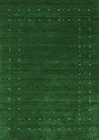 Abstract Emerald Green Contemporary Rug, con2362emgrn