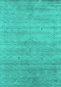 Abstract Turquoise Contemporary Rug, con2363turq