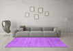 Machine Washable Abstract Purple Contemporary Area Rugs in a Living Room, wshcon2363pur