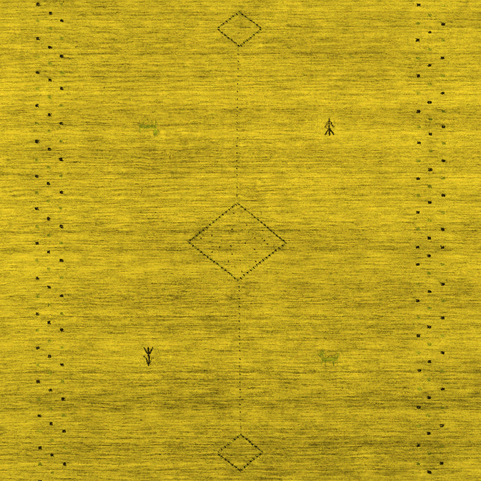 Machine Washable Abstract Yellow Contemporary Rug, wshcon2363yw