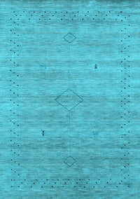 Abstract Light Blue Contemporary Rug, con2363lblu