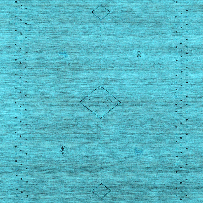 Abstract Light Blue Contemporary Rug, con2363lblu