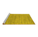 Sideview of Machine Washable Abstract Yellow Contemporary Rug, wshcon2363yw