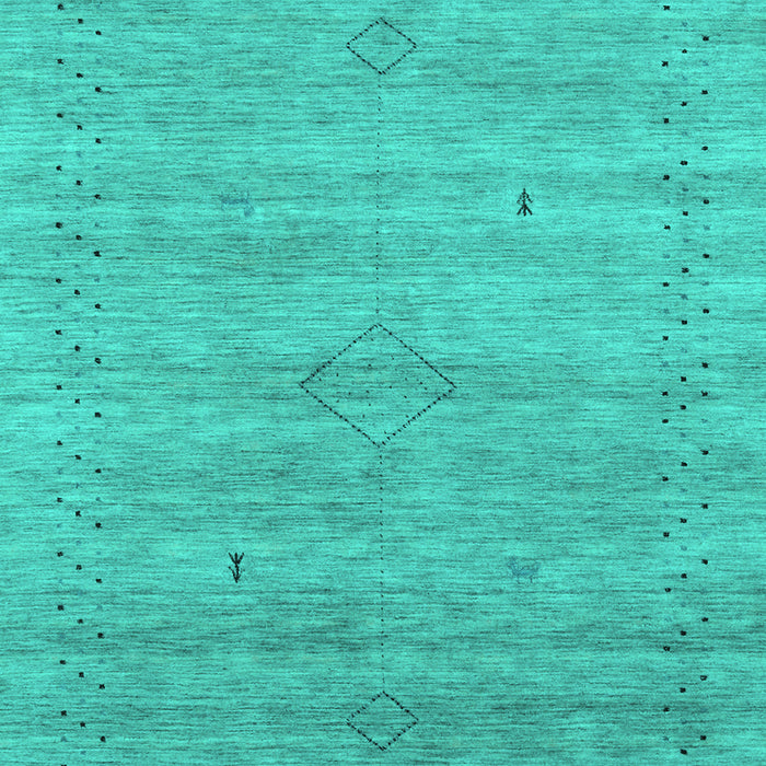 Machine Washable Abstract Turquoise Contemporary Area Rugs, wshcon2363turq