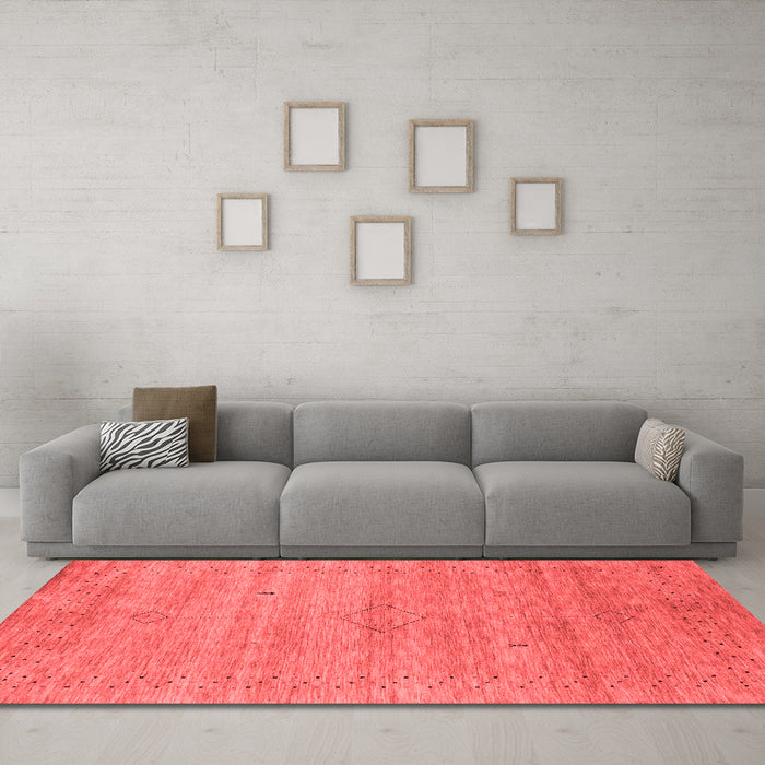 Contemporary Red Washable Rugs