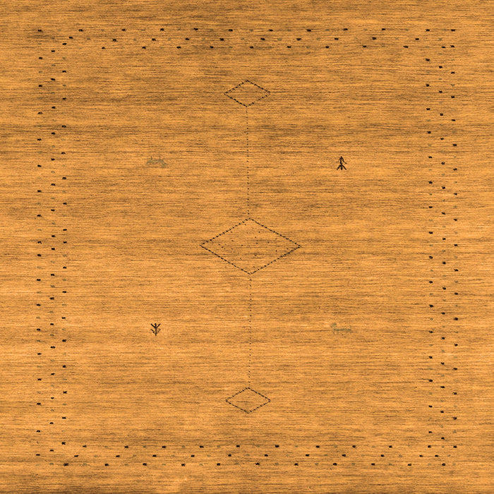 Round Machine Washable Abstract Orange Contemporary Area Rugs, wshcon2363org