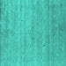 Square Abstract Turquoise Contemporary Rug, con2363turq