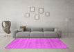 Machine Washable Abstract Pink Contemporary Rug in a Living Room, wshcon2363pnk