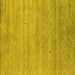 Square Abstract Yellow Contemporary Rug, con2363yw