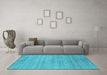 Machine Washable Abstract Light Blue Contemporary Rug in a Living Room, wshcon2363lblu