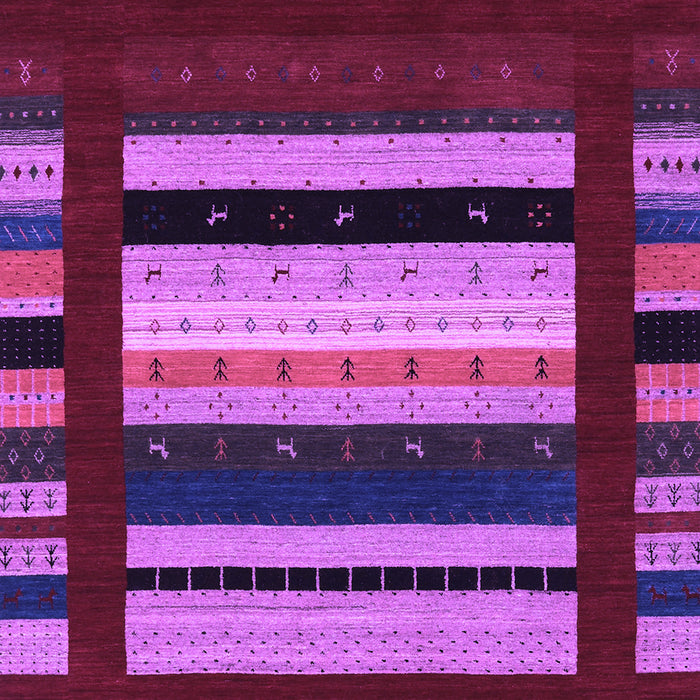 Machine Washable Abstract Purple Contemporary Area Rugs, wshcon2364pur