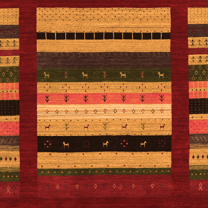 Abstract Orange Contemporary Rug, con2364org