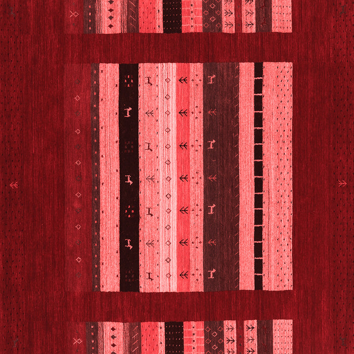 Abstract Red Contemporary Rug, con2364red