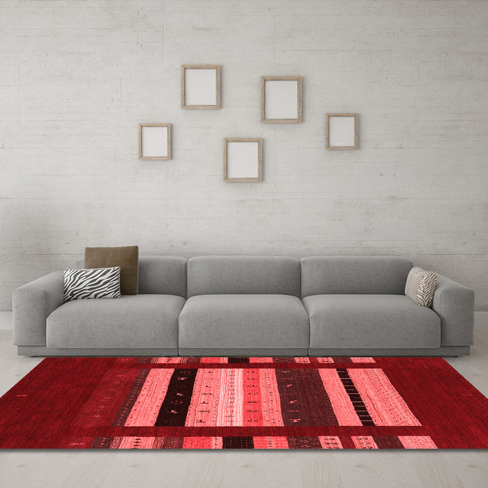 Contemporary Red Washable Rugs