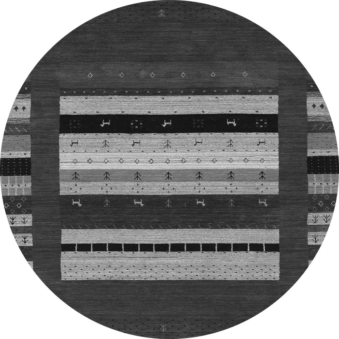 Square Abstract Gray Contemporary Rug, con2364gry