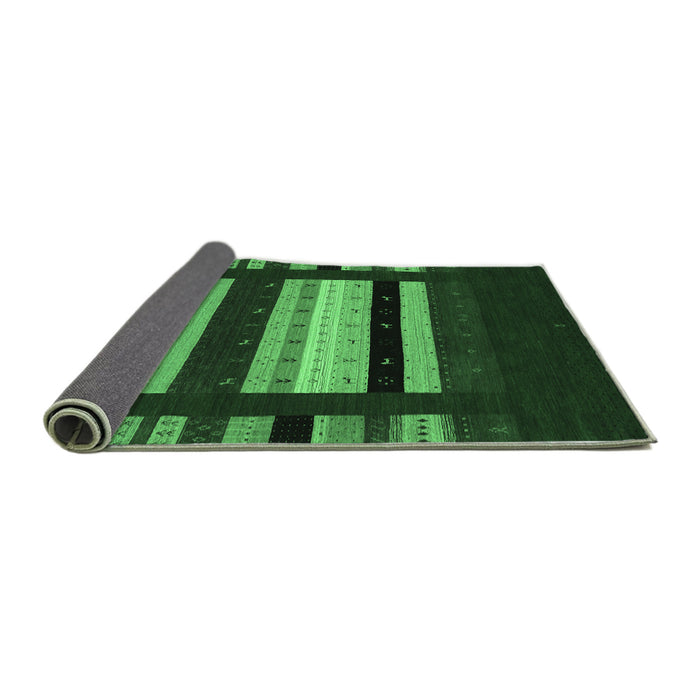 Sideview of Abstract Emerald Green Contemporary Rug, con2364emgrn