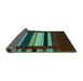 Sideview of Abstract Turquoise Contemporary Rug, con2364turq