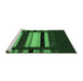 Sideview of Machine Washable Abstract Emerald Green Contemporary Area Rugs, wshcon2364emgrn