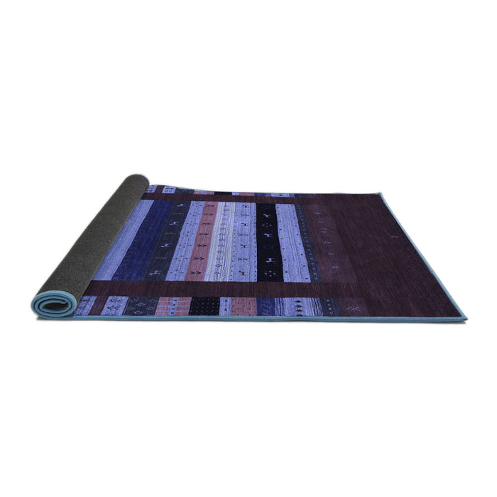 Sideview of Abstract Blue Contemporary Rug, con2364blu