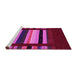 Sideview of Machine Washable Abstract Pink Contemporary Rug, wshcon2364pnk