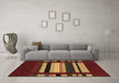 Machine Washable Abstract Brown Contemporary Rug in a Living Room,, wshcon2364brn