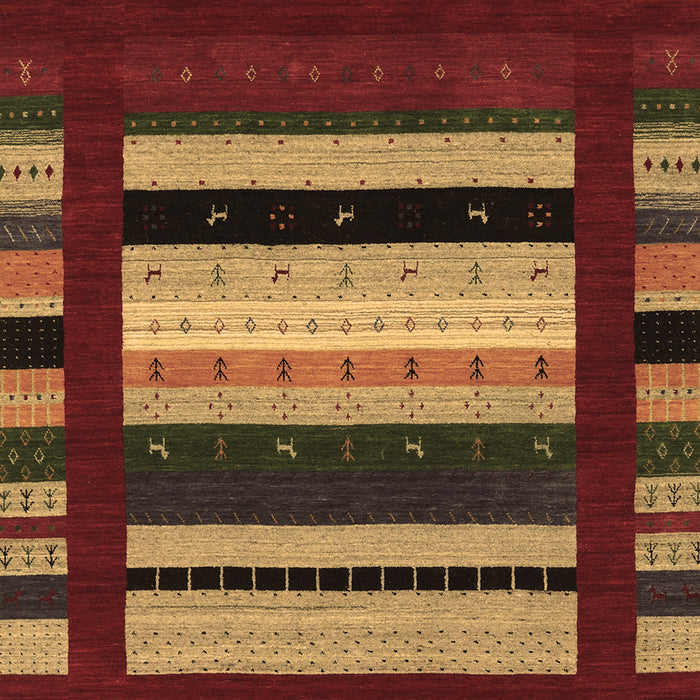 Machine Washable Abstract Brown Contemporary Rug, wshcon2364brn