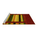 Sideview of Machine Washable Abstract Yellow Contemporary Rug, wshcon2364yw