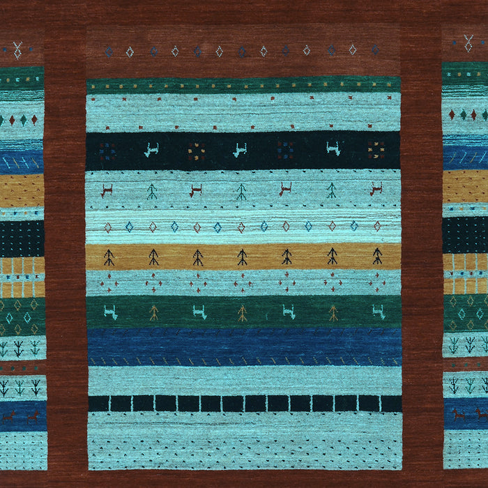 Machine Washable Abstract Light Blue Contemporary Rug, wshcon2364lblu