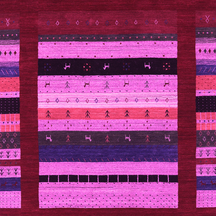 Machine Washable Abstract Pink Contemporary Rug, wshcon2364pnk