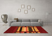 Machine Washable Abstract Orange Contemporary Area Rugs in a Living Room, wshcon2364org