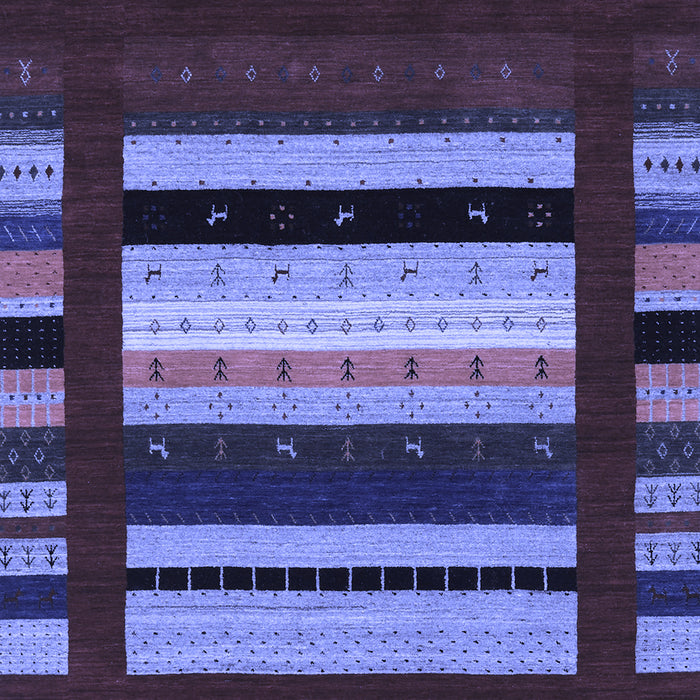 Machine Washable Abstract Blue Contemporary Rug, wshcon2364blu