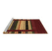 Sideview of Machine Washable Abstract Brown Contemporary Rug, wshcon2364brn