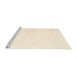 Serging Thickness of Machine Washable Contemporary Moccasin Beige Rug, wshcon2365