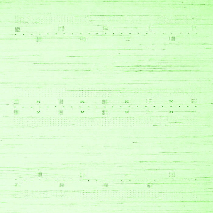 Serging Thickness of Solid Green Modern Rug, con2365grn