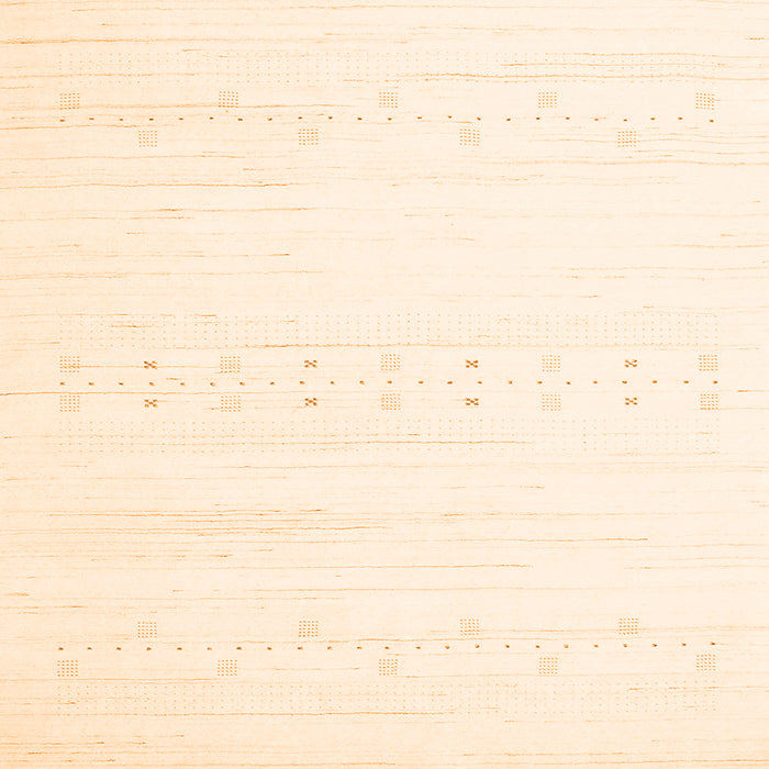 Round Machine Washable Solid Orange Modern Area Rugs, wshcon2365org