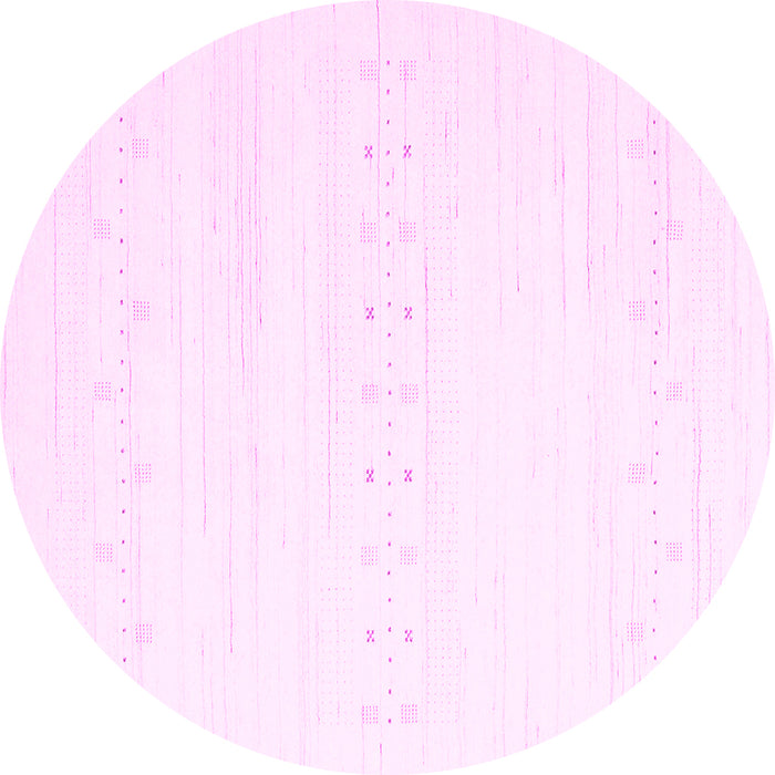 Round Solid Pink Modern Rug, con2365pnk