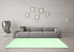 Machine Washable Solid Emerald Green Modern Area Rugs in a Living Room,, wshcon2365emgrn