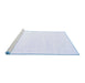 Sideview of Machine Washable Solid Blue Modern Rug, wshcon2365blu