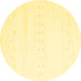 Round Solid Yellow Modern Rug, con2365yw