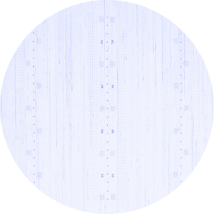 Round Solid Blue Modern Rug, con2365blu