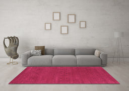 Machine Washable Abstract Purple Contemporary Area Rugs in a Living Room, wshcon2366pur