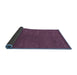 Sideview of Abstract Blue Contemporary Rug, con2366blu