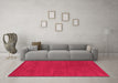 Machine Washable Abstract Pink Contemporary Rug in a Living Room, wshcon2366pnk