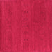 Square Abstract Pink Contemporary Rug, con2366pnk