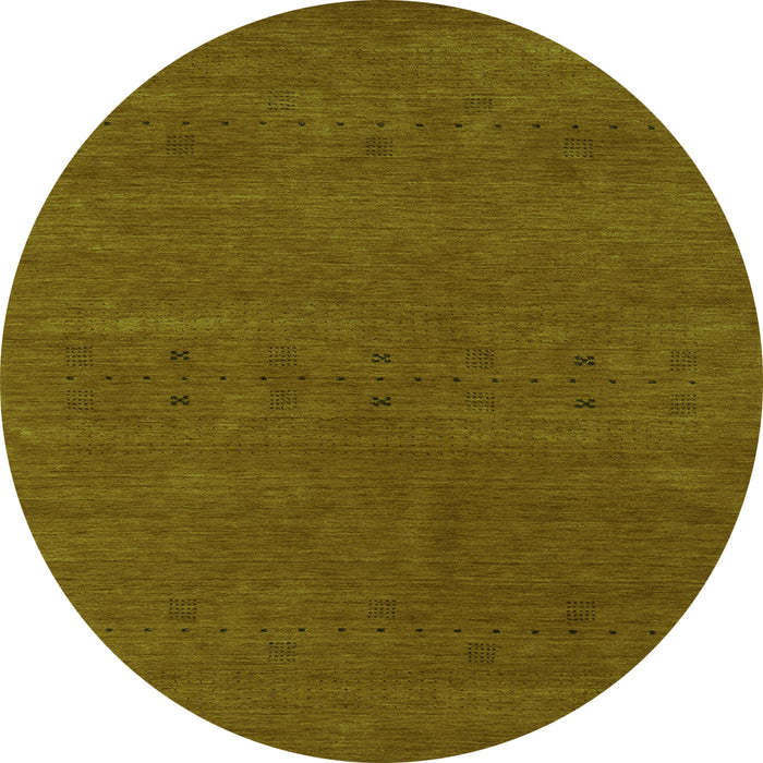 Square Abstract Green Contemporary Rug, con2366grn