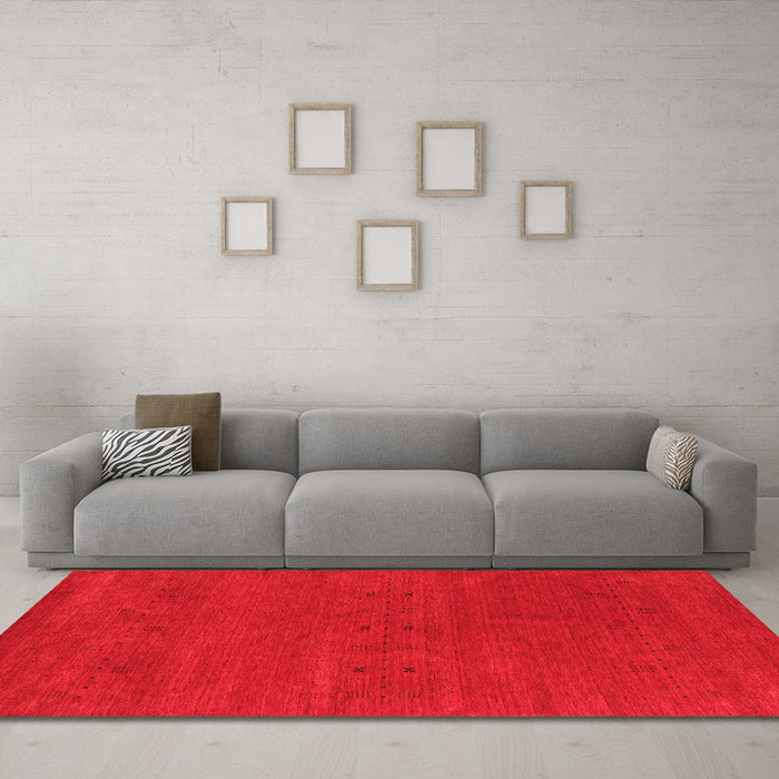 Contemporary Red Washable Rugs