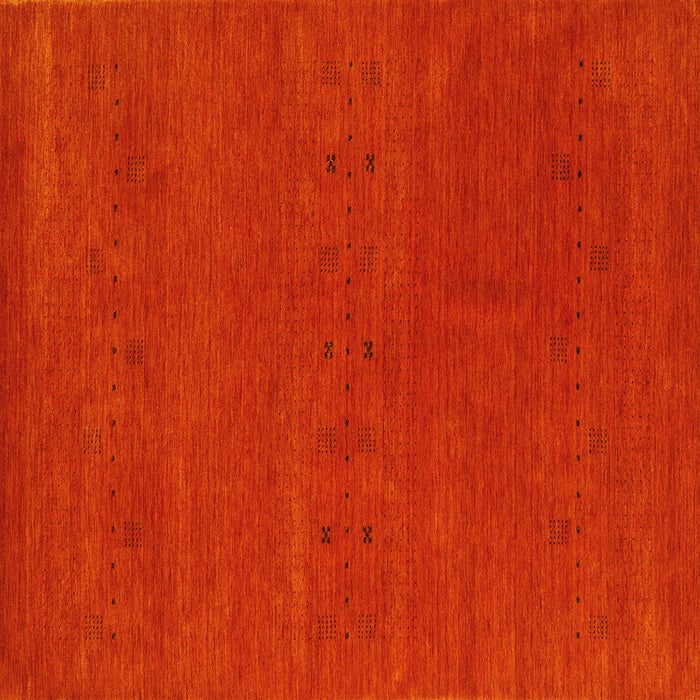 Square Machine Washable Abstract Yellow Contemporary Rug, wshcon2366yw