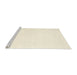 Serging Thickness of Machine Washable Contemporary Peach Beige Rug, wshcon2367