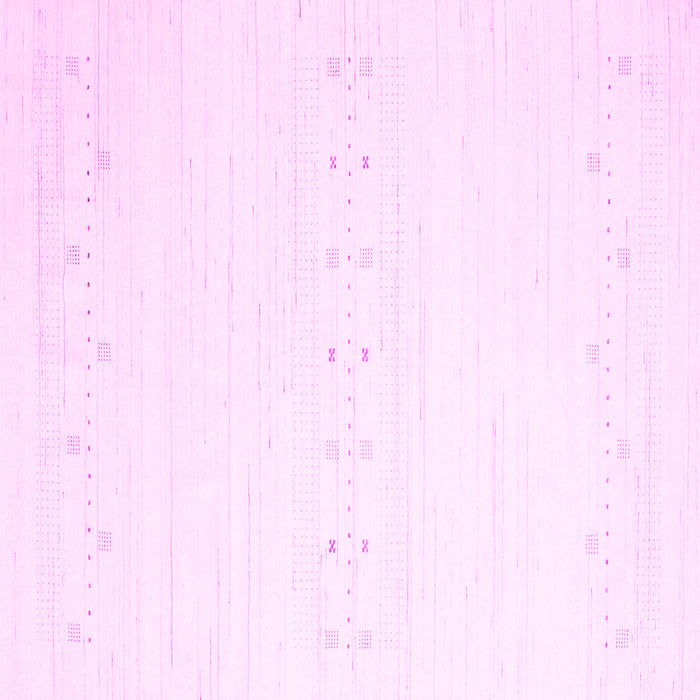 Square Machine Washable Solid Pink Modern Rug, wshcon2367pnk